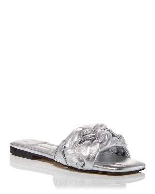 silver slides womens