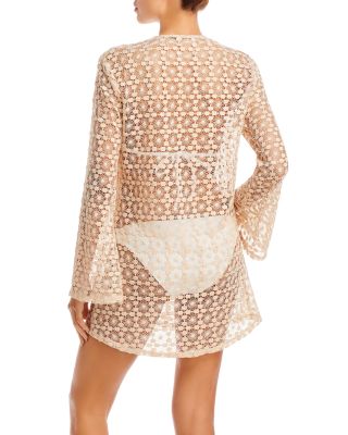 Lace Keyhole Mini Dress Swim Cover-Up - Exclusive