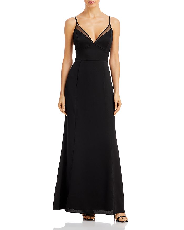 AQUA V Neck Evening Dress - 100% Exclusive | Bloomingdale's