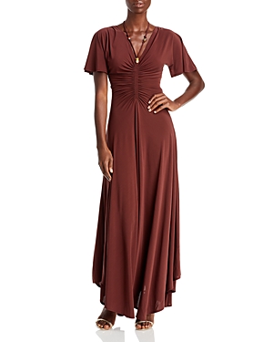 A.L.C NINA BEADED TIE NECK MAXI DRESS