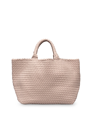 Naghedi St. Barths Large Woven Tote In Shell Pink