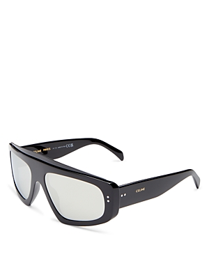 Celine Men's Flat Top Sunglasses, 60mm In Black/gray