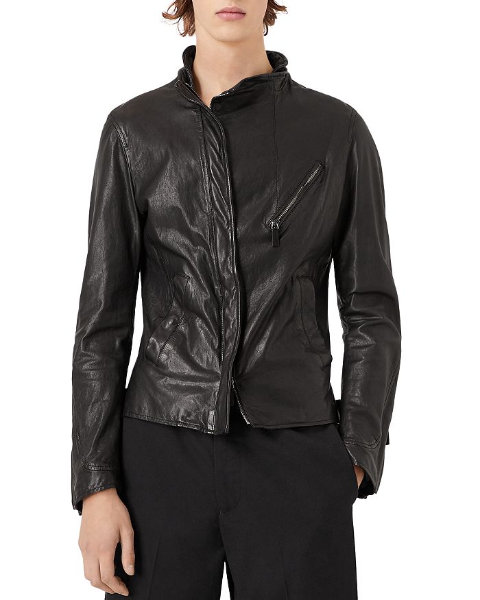 Emporio Armani Leather Blouson Jacket | Bloomingdale's