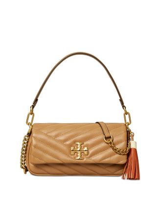 Shop Tory Burch Small Kira Chevron Leather Tassel Shoulder Bag