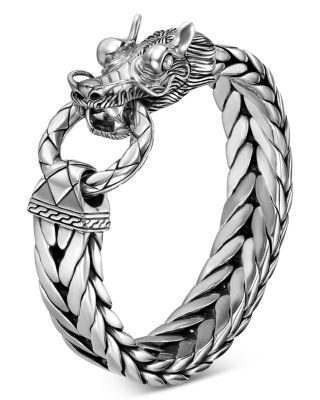 Men's Sterling Silver Naga Bracelet, 15mm