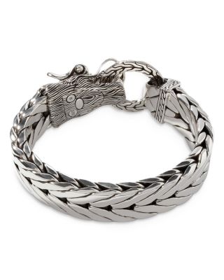 Men's Sterling Silver Naga Bracelet, 15mm