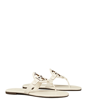 Shop Tory Burch Women's Miller Thong Sandals In New Ivory
