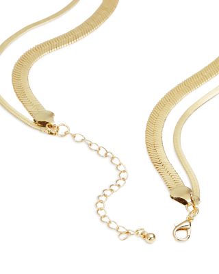Snake Chain Layered Collar Necklace, 16"-19" - Exclusive