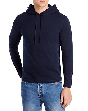 The Men's Store At Bloomingdale's Cotton Solid Hooded Long Sleeve Tee - 100% Exclusive In True Navy
