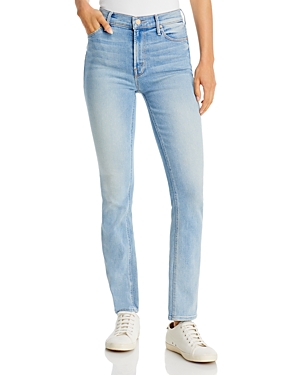 Mother The Mid Rise Dazzler Flood Slim Jeans in Sweet Peta