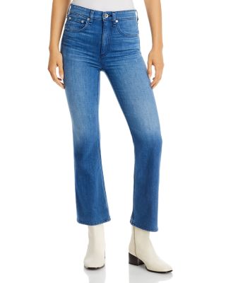 Nina Ankle Cigarette Jeans Rag Bone Nina Jeans Rag Bone Nina High Rise  Ankle Flare Cropped Jeans In Poppy Bloomingdale's
