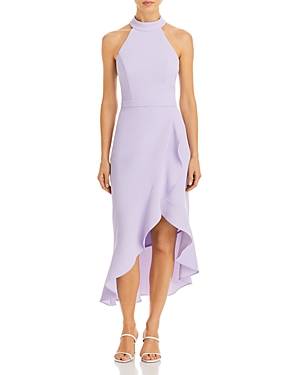 Aqua Ruffled Midi Halter Dress - 100% Exclusive In Lavender