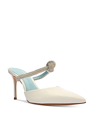 Schutz Pearl Womens Slip On Pointed Toe Pumps In White