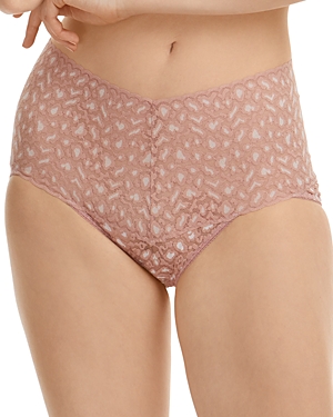 Shop Hanky Panky Leopard Cross Dye Retro V-kini In Desert Rose