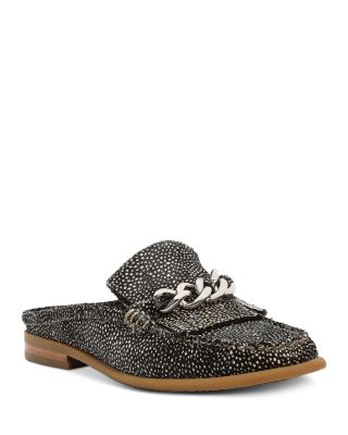 Mika Calf Hair Fringe Loafer Mules 