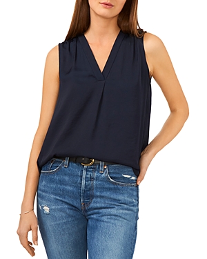 VINCE CAMUTO SHIRRED HIGH/LOW TANK