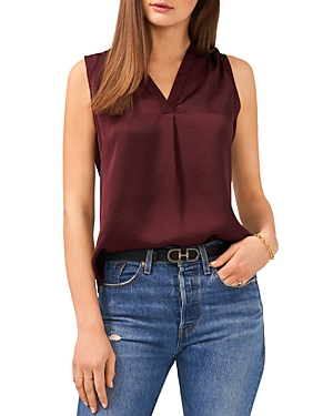 Vince Camuto Shirred High/low Tank In Port