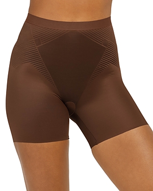 Spanx Thinstincts® 2.0 Mid-thigh Girlshorts In Chestnut Brown