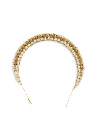 LELET NY Blush Crystal Halo Headband | Bloomingdale display picture 3
