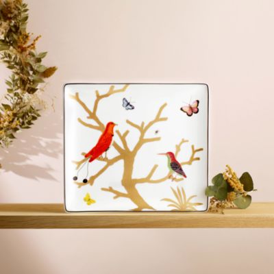 Aux Oiseaux Porcelain Rectangular Tray