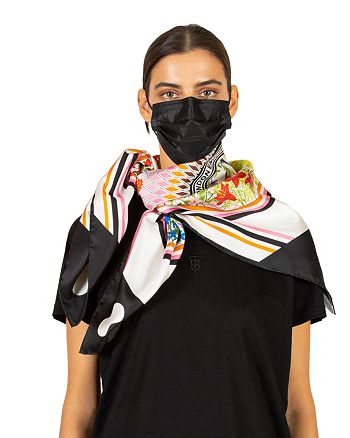 Burberry Floral Print Silk Square Scarf | Bloomingdale's