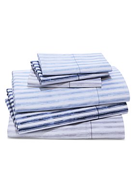 Sky - Watercolor Stripe Percale Sheet Sets - 100% Exclusive