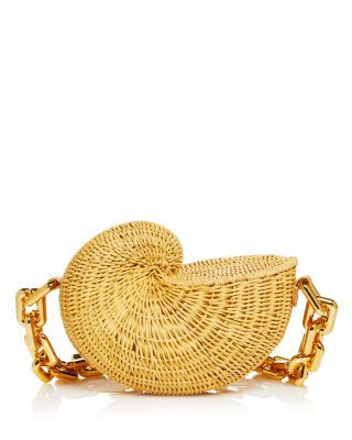 POOLSIDE - Anna Small Rattan Conch Bag