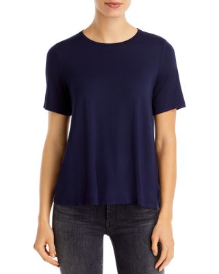 Eileen Fisher Short Sleeve Tee - 100 
