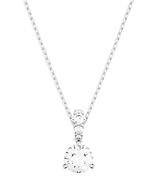 Shop Swarovski Solitaire Crystal Pendant Necklace, 14.9 In Silver
