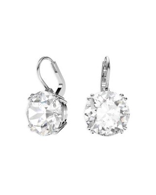 Millenia Crystal Drop Earrings in Rhodium Plated