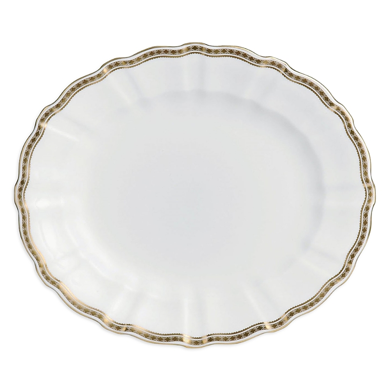 Royal Crown Derby Carlton Gold Oval Platter, 15 In Gold