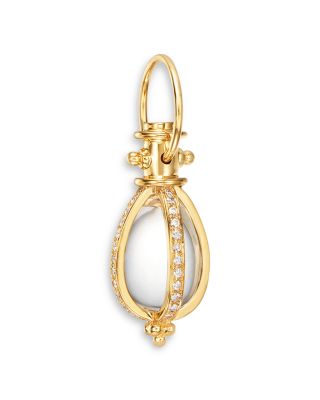 Temple St. Clair 18K Yellow Gold Crystal & Diamond Pave Amulet Pendant