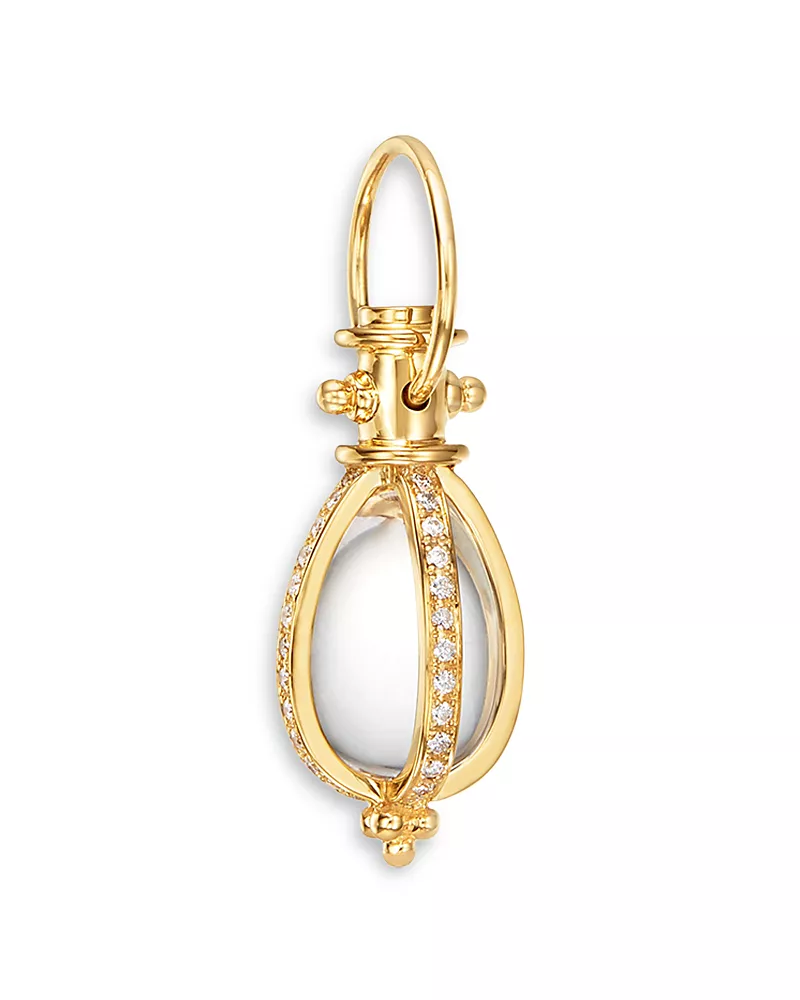 Temple St. Clair 18K Yellow Gold Crystal & Diamond Pave Amulet Pendant