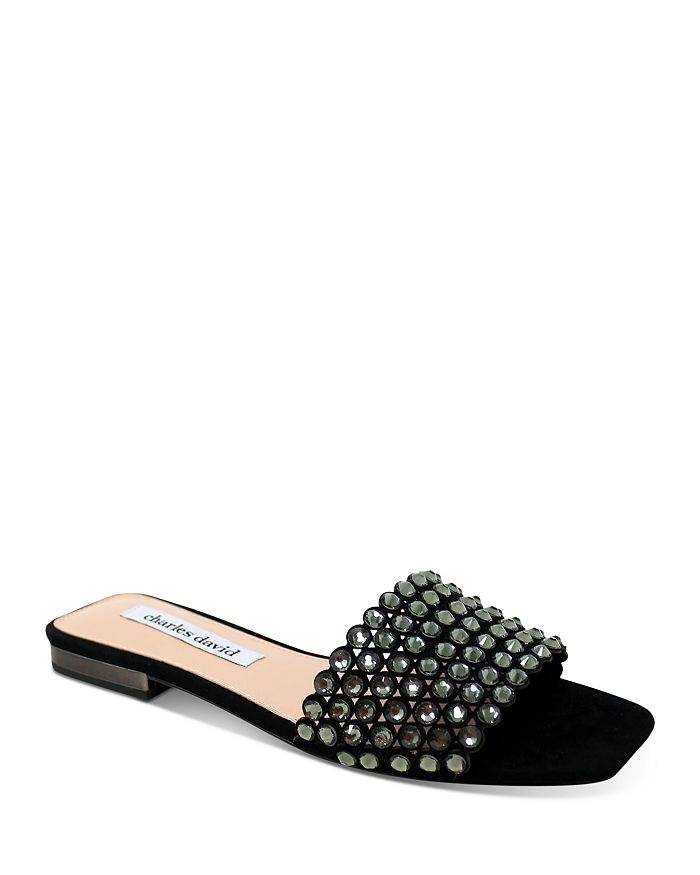 Charles David Women s Sparkle Embellished Slip On Sandals