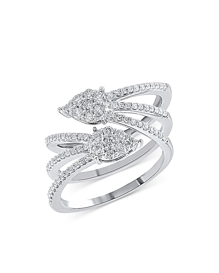 Bloomingdale's - Diamond Open Bypass Ring in 14K White Gold, 0.75 ct. t.w. - 100% Exclusive