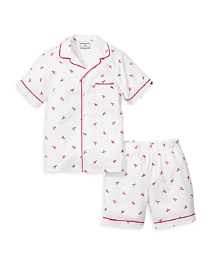 Shop Petite Plume Unisex Brixham Lobster Pajama Shorts Set - Baby, Little Kid, Big Kid In White