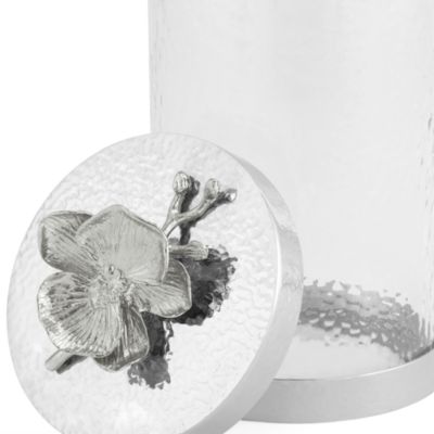 Medium White Orchid Canister