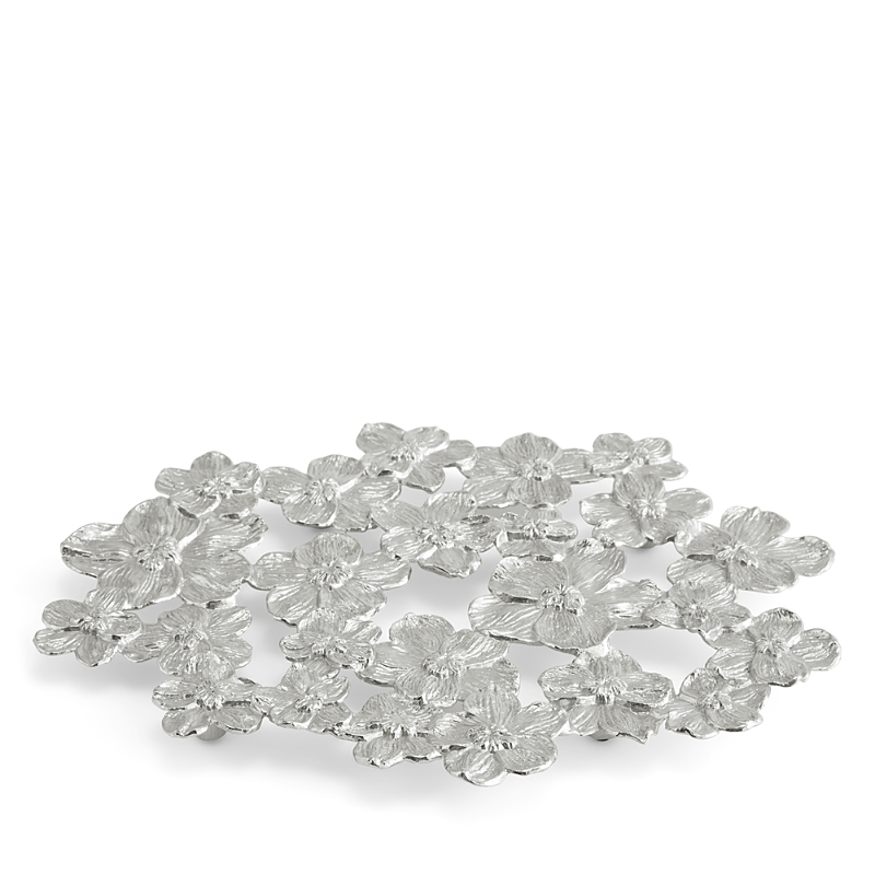 Michael Aram White Orchid Trivet In Silver