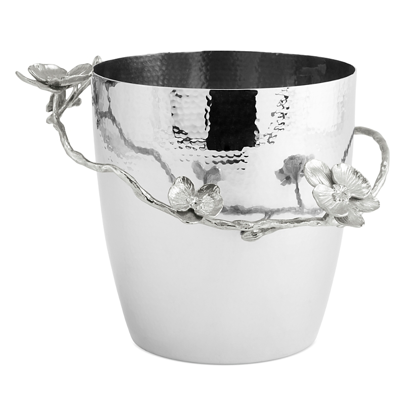 Michael Aram White Orchid Champagne Bucket In Silver