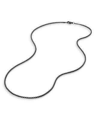 Men's Stainless Steel Small Box Chain Necklace 18", 2.7mm