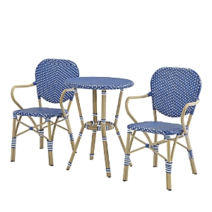 Shop Furniture Of America Sparrow & Wren Dimballe 3 Piece Outdoor Dining Set In Blue