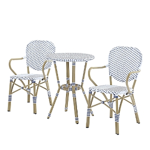 Sparrow & Wren Dimballe 3 Piece Outdoor Dining Set In White