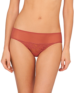 Natori Cherry Blossom Sheer Briefs In Sandy Rose