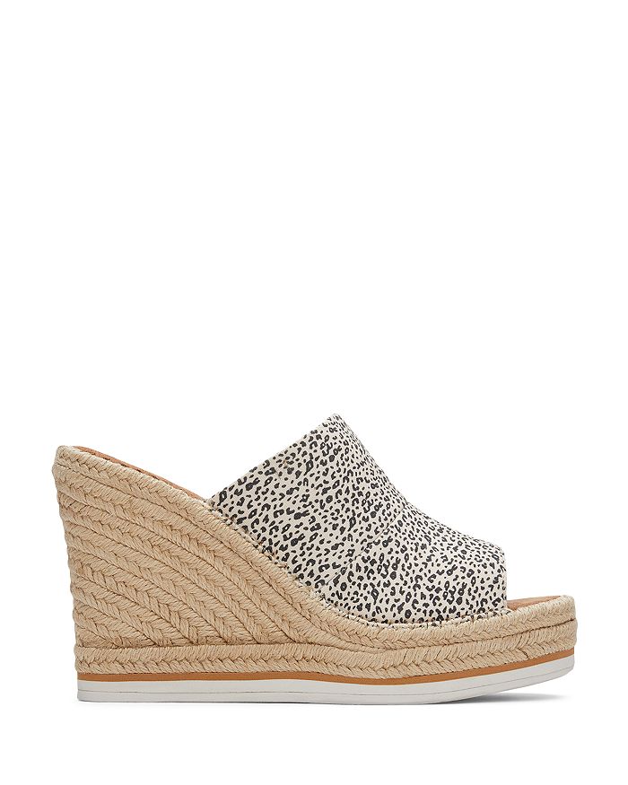 TOMS Women s Monica Leopard Print Wedge Mules Bloomingdale s