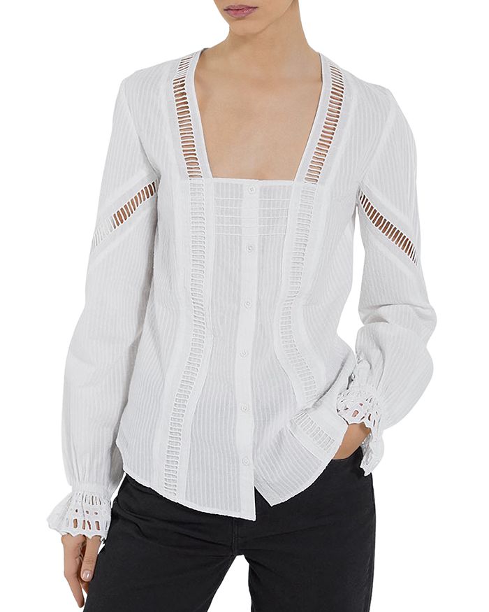 Long Sleeve Lace Tops - Bloomingdale's