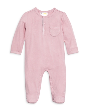 Bloomie's Baby Girls' Ribbed Playwear Footed Coverall, Baby - 100% Exclusive In Pink