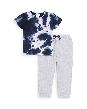 Bloomie's Baby Boys' Tie Dyed Top & Trousers Set - Baby In Navy