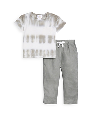 Bloomie's Baby Boys' Tie Dyed Top & Trousers Set - Baby In Sage
