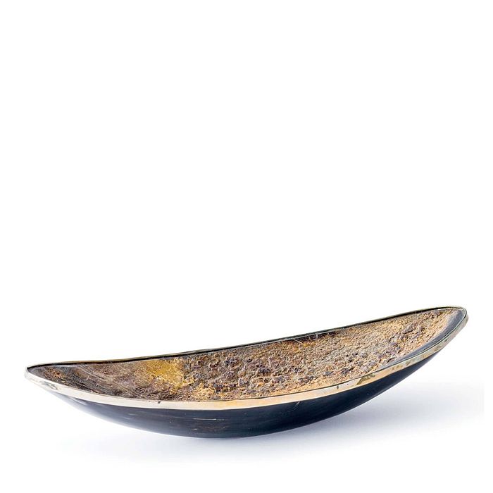 Regina Andrew - Elongated Horn Dish with Brass Tray