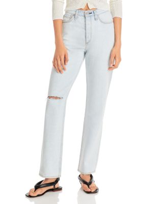 rag & bone - Alex High Rise Straight Leg Jeans in Primwho